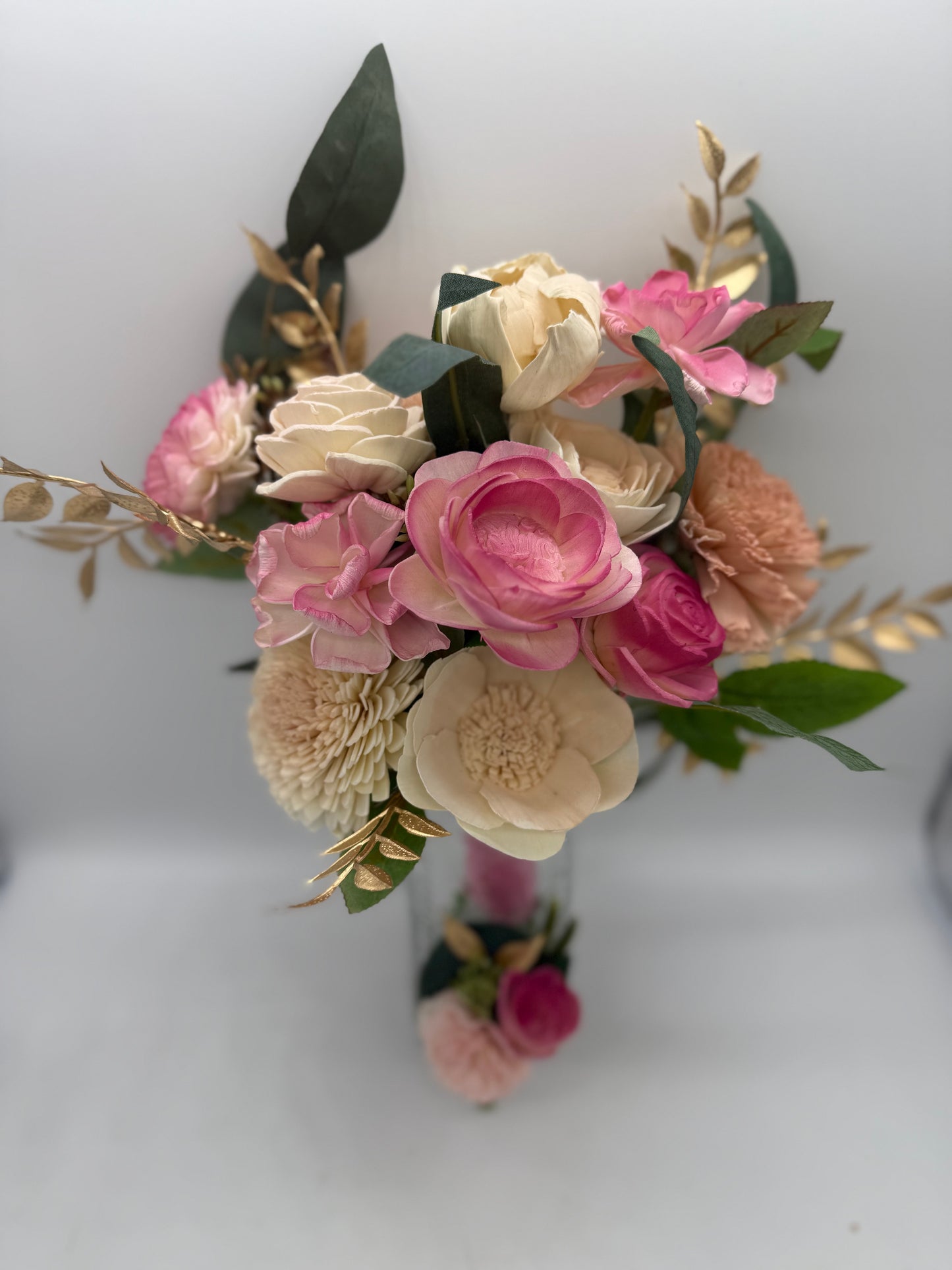 Subtle Gold Leaf Greenery Add-On | Prom Bouquet Metallic Accent Upgrade