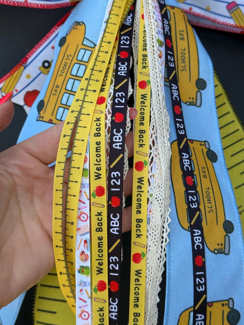 Back to school bow ribbon collection welcome back