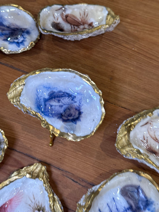 Louisiana Blue Bass Gilded Oyster Shell