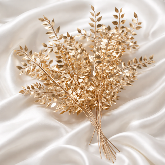 Subtle Gold Leaf Greenery Add-On | Prom Bouquet Metallic Accent Upgrade