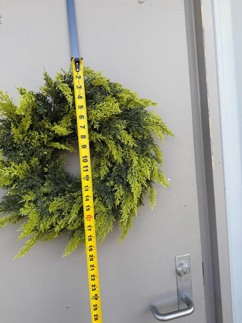 Two tone cedar wreath measurement 25 inches